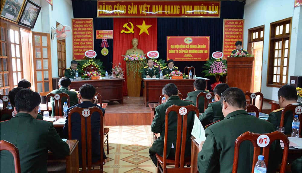 Đại hội đồng lần đầu Công ty cổ phần Trường Sơn 145- Binh đoàn 12