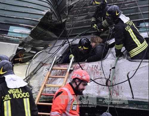 Italy: Hơn 100 người thương vong trong vụ tai nạn đường sắt gần Milan