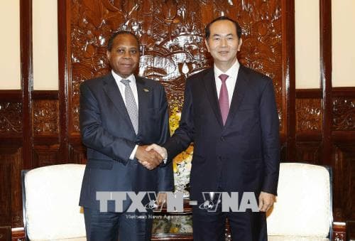Chủ tịch nước Trần Đại Quang tiếp Đại sứ Mozambique chào kết thúc nhiệm kỳ
