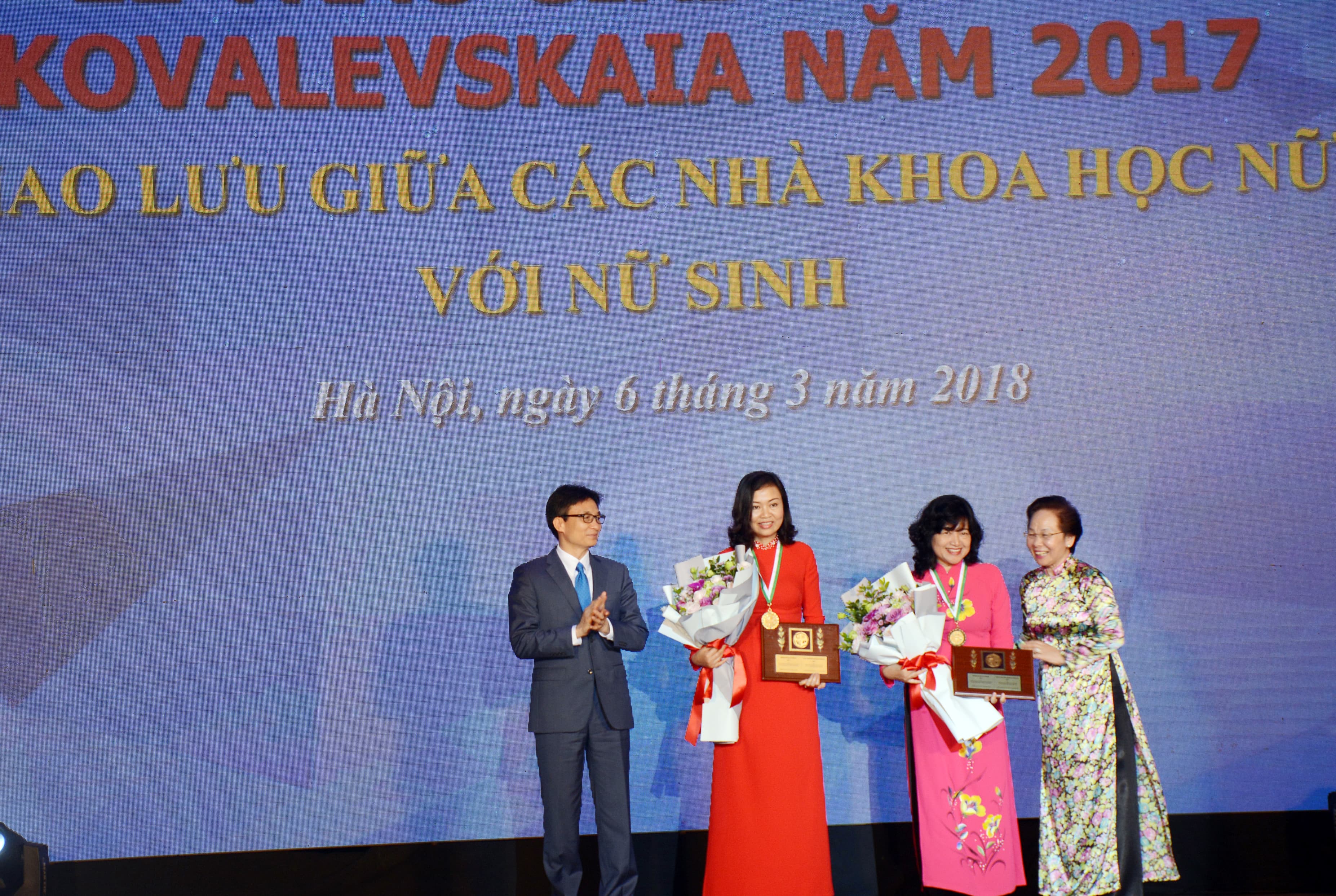 Trao Giải thưởng Kovalevskaia năm 2017 tặng hai nhà khoa học nữ