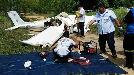 Rơi máy bay huấn luyện ở Thái Lan, 2 người thiệt mạng