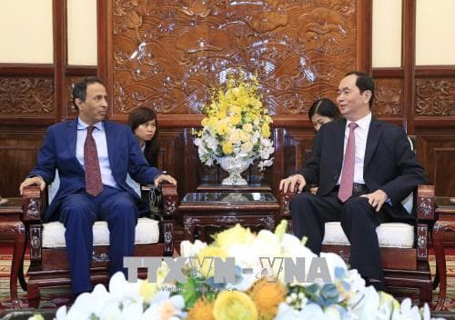 Chủ tịch nước Trần Đại Quang tiếp Đại sứ UAE chào kết thúc nhiệm kỳ