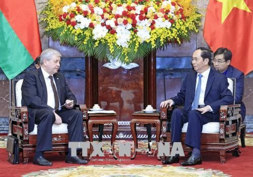 Chủ tịch nước Trần Đại Quang tiếp Phó Thủ tướng Cộng hòa Belarus
