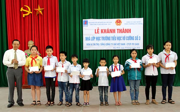 Tổng công ty Khí Việt Nam tài trợ 2,5 tỷ đồng xây dựng trường tiểu học tại Bắc Ninh