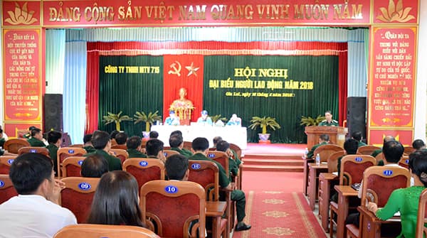 Công ty 715, Binh đoàn 15 tổ chức Hội nghị Đại biểu người lao động năm 2018