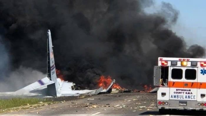 Mỹ: Rơi máy bay vận tải quân sự C-130