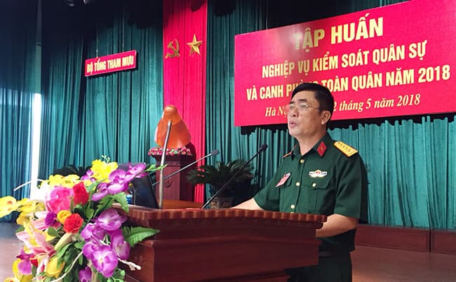 Tập huấn nghiệp vụ Kiểm soát quân sự - Canh phòng toàn quân năm 2018