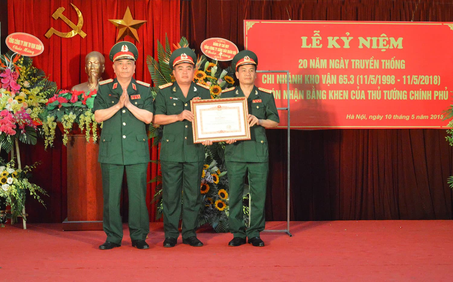 Chi nhánh Kho vận 65.3 đón nhận Bằng khen của Thủ tướng Chính phủ