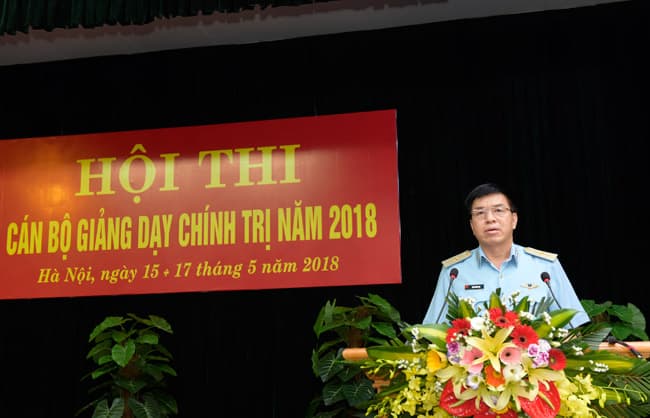 Quân chủng Phòng không- Không quân tổ chức Hội thi cán bộ giảng dạy chính trị năm 2018