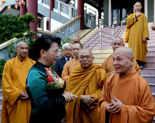 Chủ tịch Quốc hội Nguyễn Thị Kim Ngân chúc mừng Lễ Phật đản tại Thành phố Hồ Chí Minh