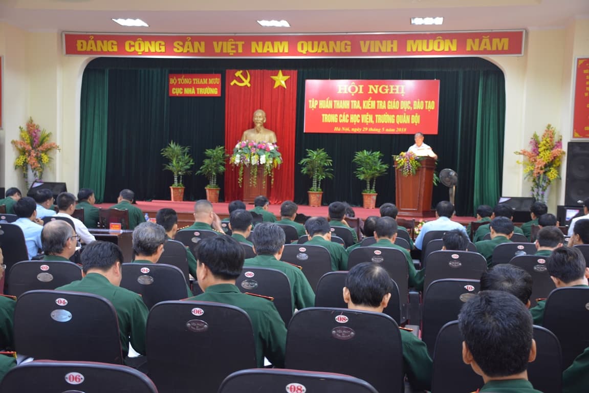 Hội nghị tập huấn thanh tra, kiểm tra giáo dục, đào tạo trong các học viện, trường quân đội