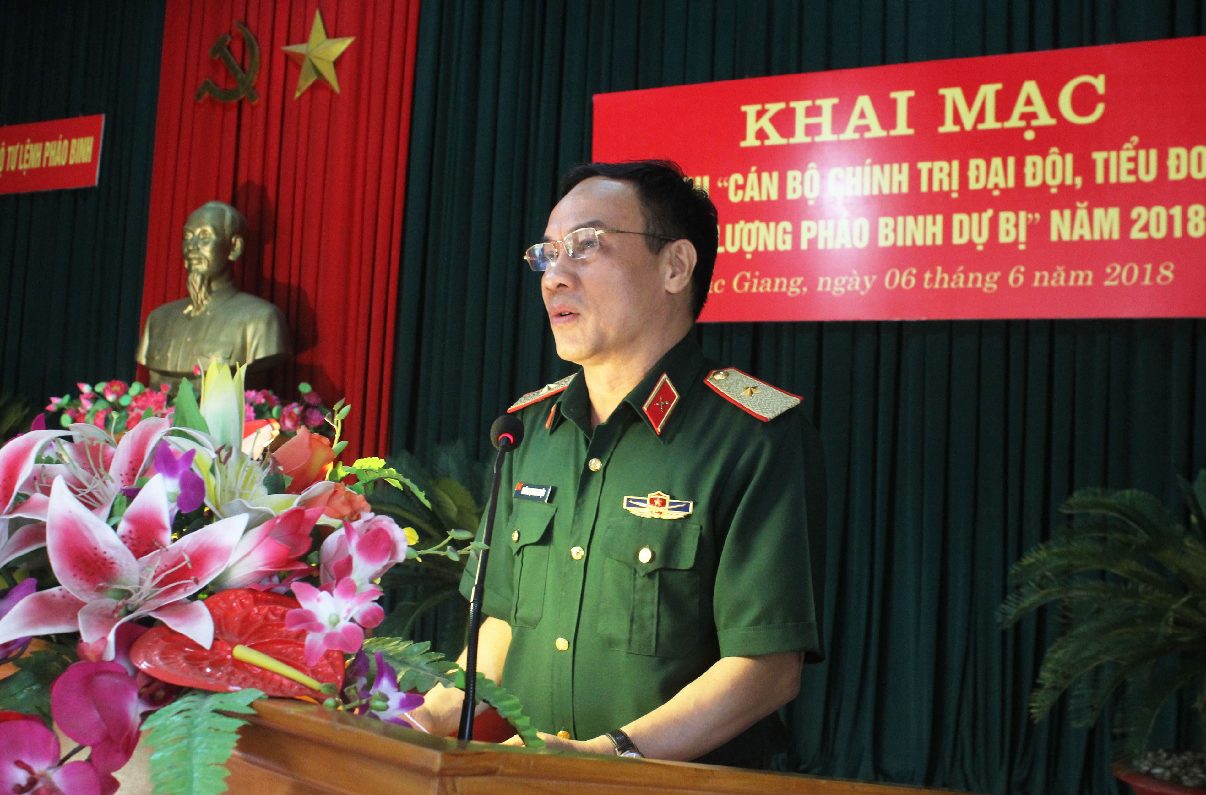 Khai mạc Hội thi “Cán bộ chính trị đại đội, tiểu đoàn lực lượng Pháo binh dự bị” năm 2018