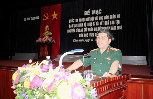 Phúc tra ngoại ngữ và đào tạo sĩ quan cấp phân đội tại Học viện Hải quân