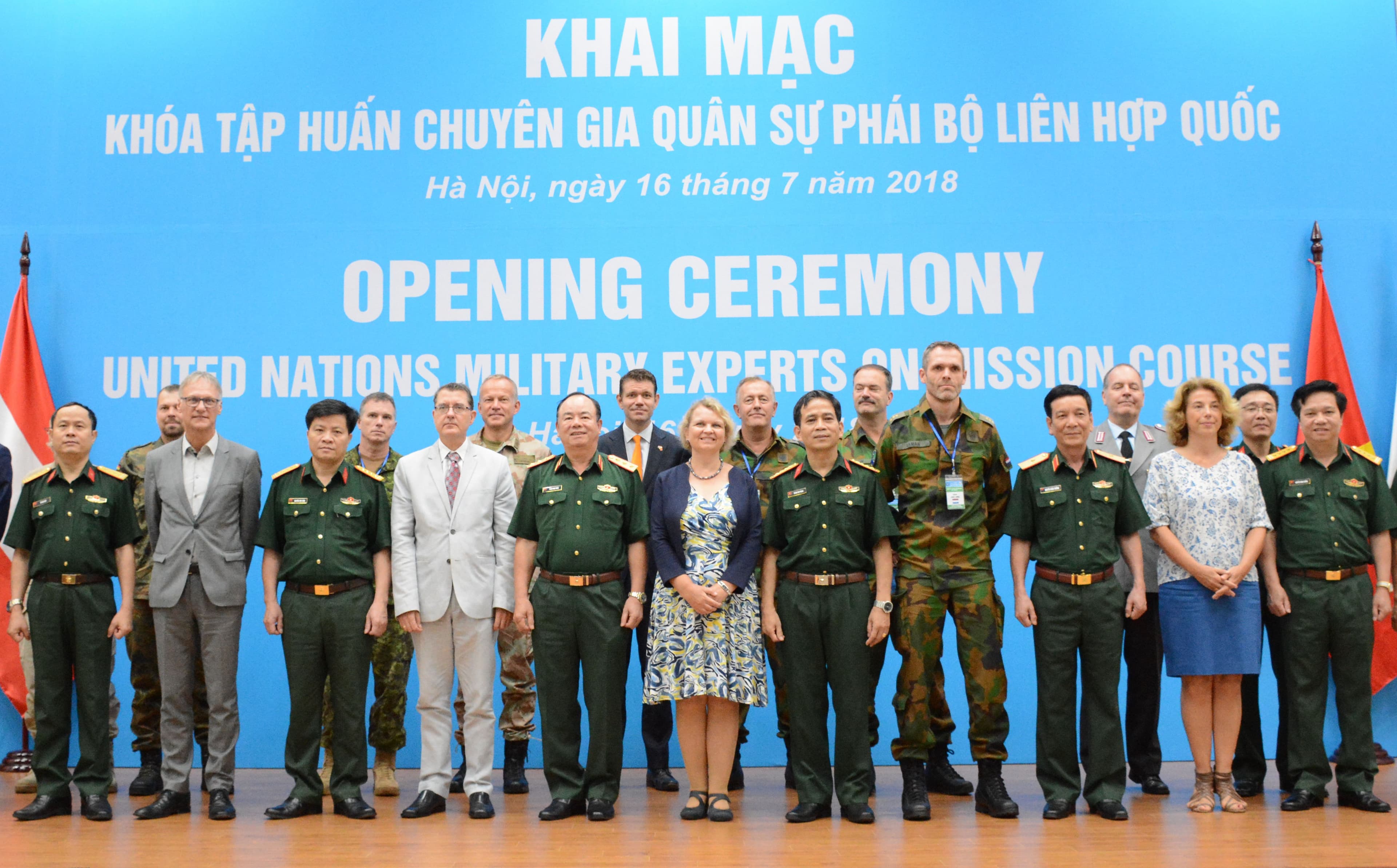 Khai mạc khóa tập huấn chuyên gia quân sự Phái bộ Liên hợp quốc