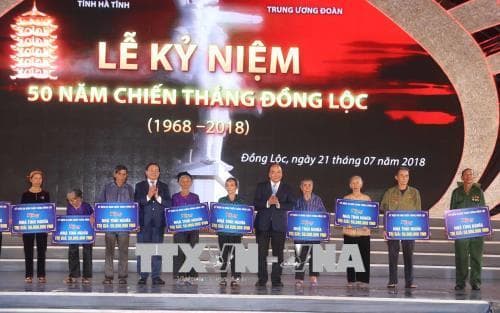 Thủ tướng Nguyễn Xuân Phúc dự Lễ kỷ niệm 50 năm Chiến thắng Đồng Lộc