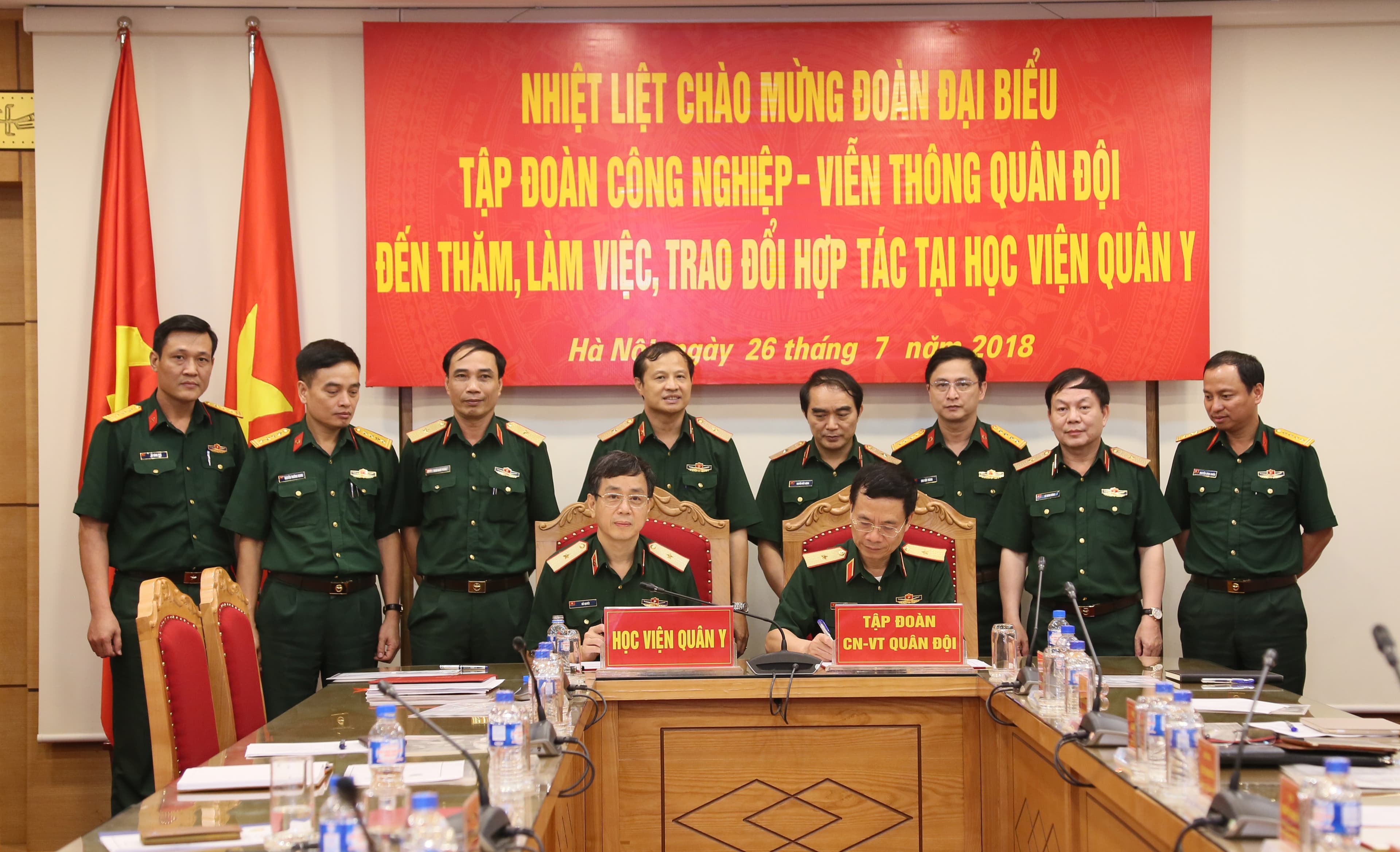 Học viện Quân y và Tập đoàn Công nghiệp - Viễn thông Quân đội ký kết biên bản hợp tác về công nghệ thông tin và viễn thông