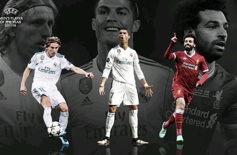 Modric, Ronaldo và Salah tranh giải Cầu thủ xuất sắc nhất châu Âu 2018