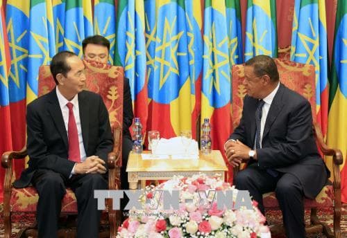 Chủ tịch nước Trần Đại Quang bắt đầu chuyến thăm cấp Nhà nước đến Ethiopia