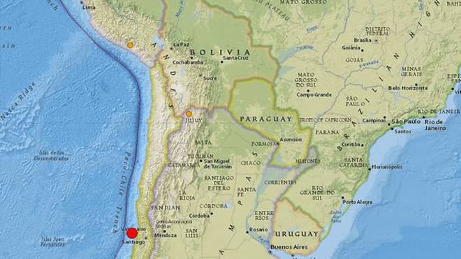 Động đất mạnh gần thủ đô Santiago của Chile