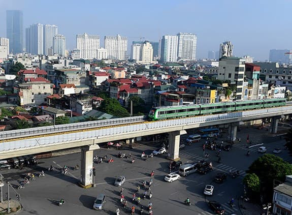 Một số hình ảnh đường sắt Cát Linh - Hà Đông vận hành thử toàn tuyến