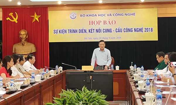 Họp báo về sự kiện trình diễn, kết nối cung - cầu công nghệ 2018