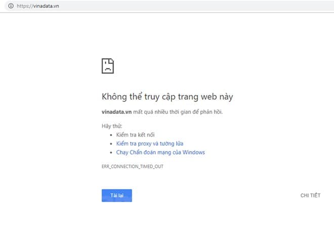 Nhiều website tại Việt Nam gặp sự cố