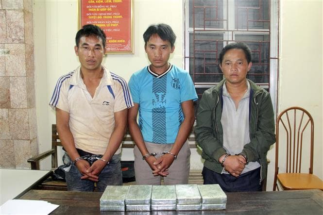 Bắt quả tang 3 đối tượng vận chuyển trái phép chất ma túy