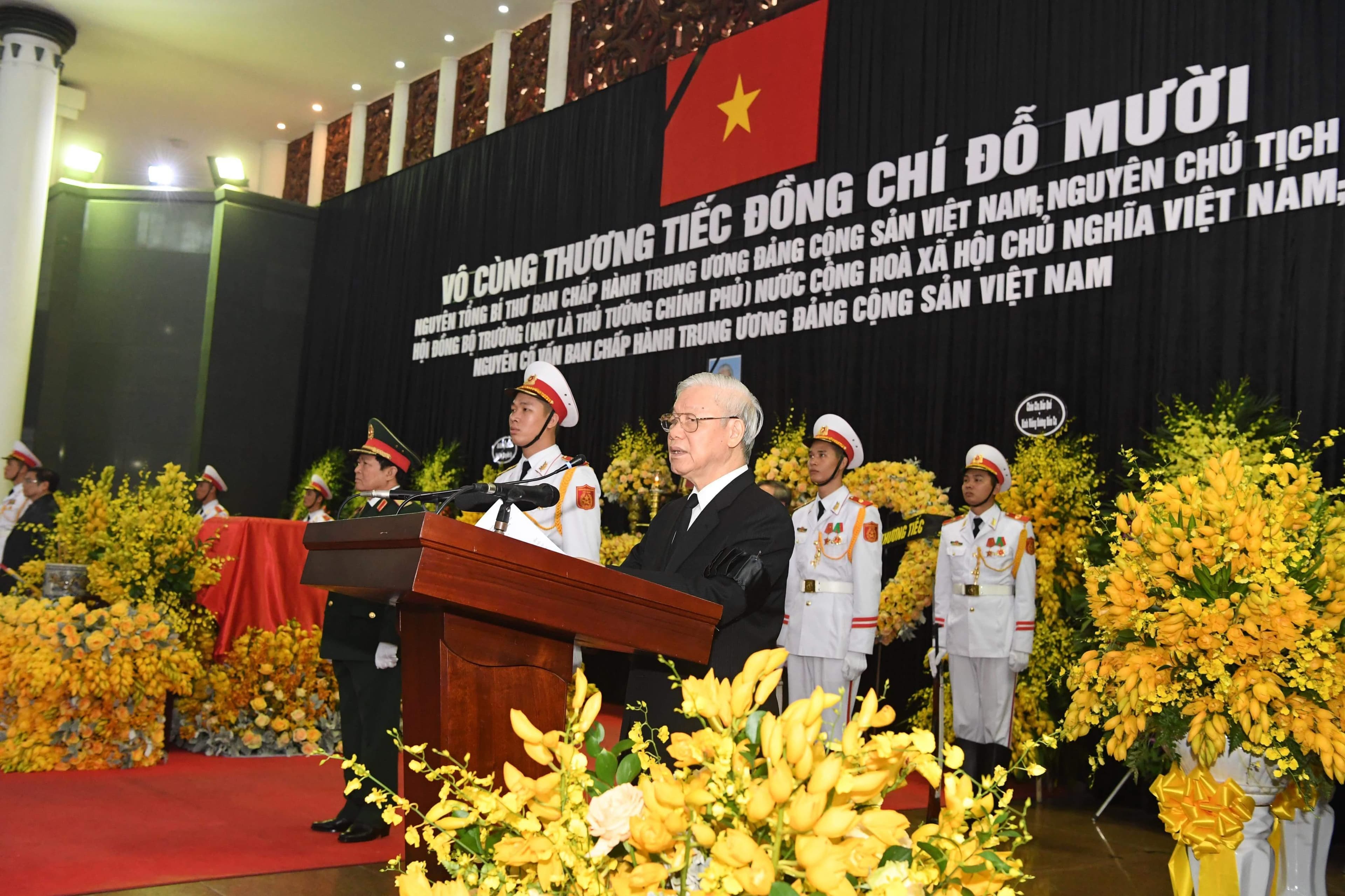 Cử hành trọng thể Lễ truy điệu, Lễ an táng nguyên Tổng Bí thư Đỗ Mười