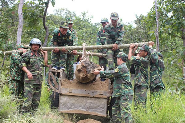 Bộ CHQS Đắk Lắk xử lý an toàn quả bom nặng hơn 300kg