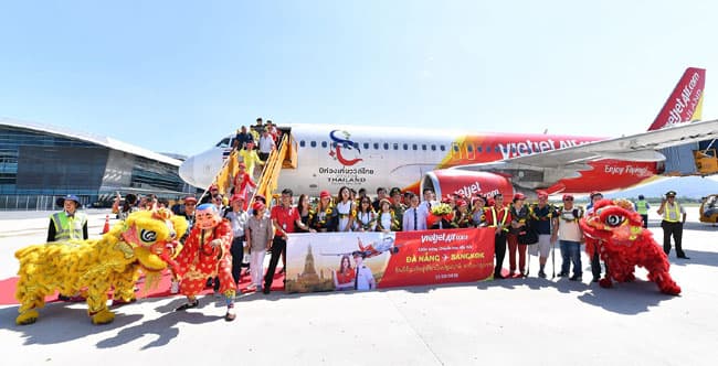 Vietjet rộn ràng đón chuyến bay khai trương Đà Nẵng- Bangkok