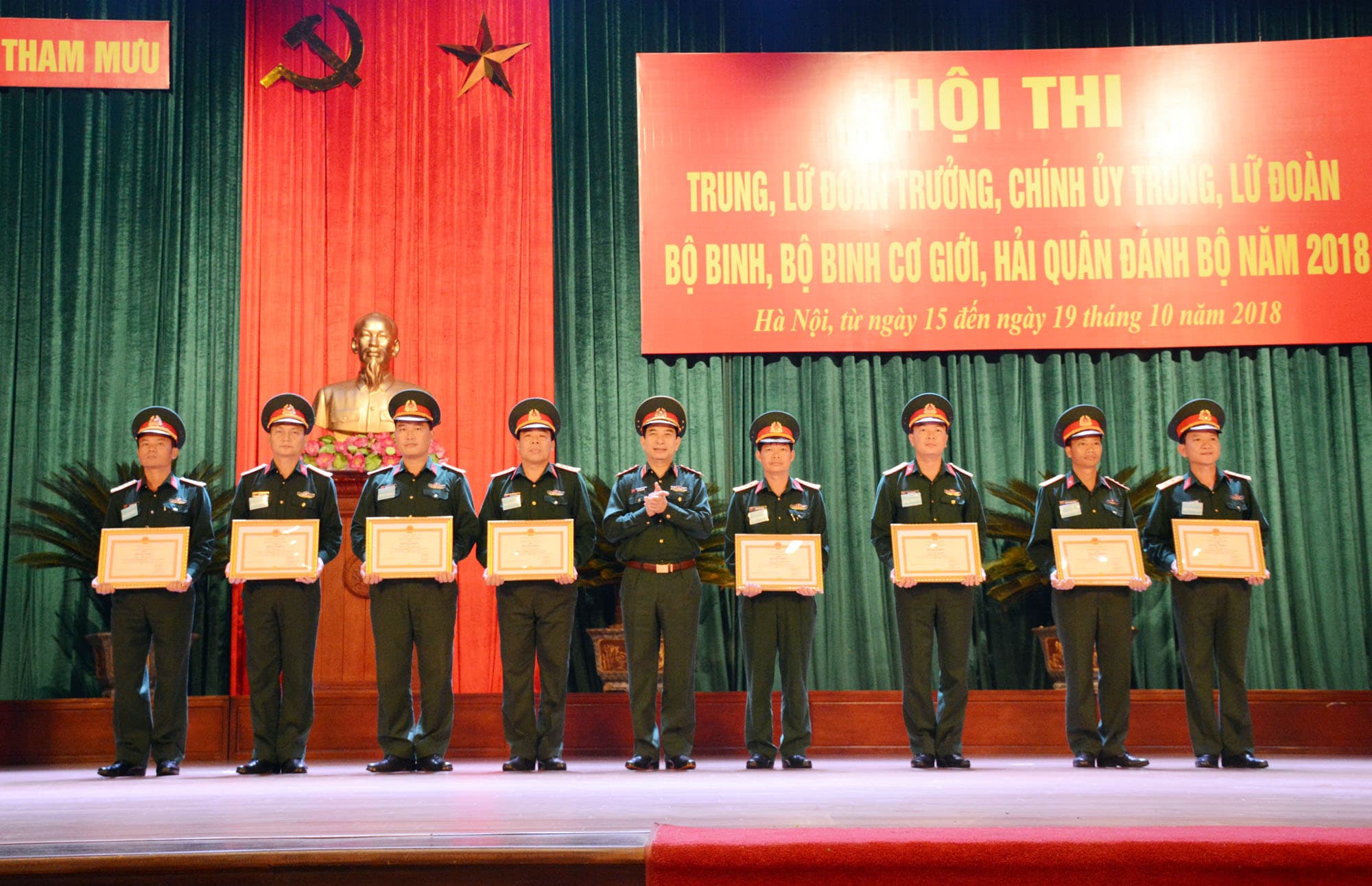 Bế mạc hội thi cán bộ cấp trung, lữ đoàn năm 2018