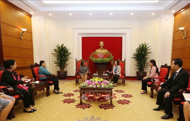 Trưởng Ban Dân vận Trung ương Trương Thị Mai tiếp Đoàn đại biểu Hội Liên hiệp Phụ nữ Cuba