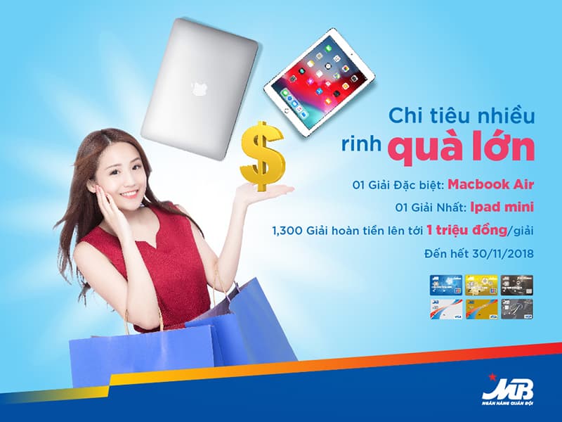 Ngân hàng TMCP Quân đội triển khai chương trình “Chi tiêu nhiều - rinh quà lớn”