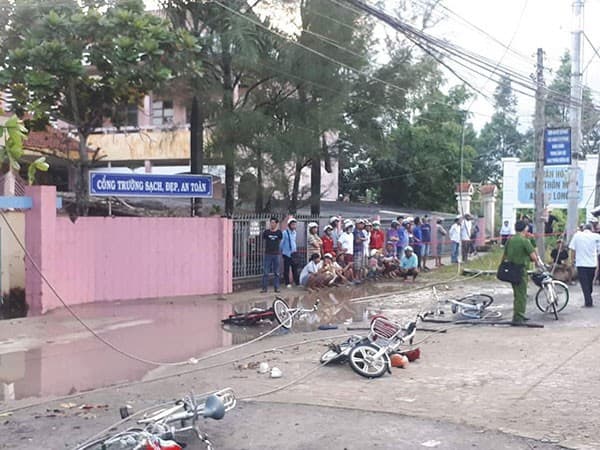 Kết luận giám định vụ 2 học sinh bị điện giật tử vong trước cổng trường ở Long An