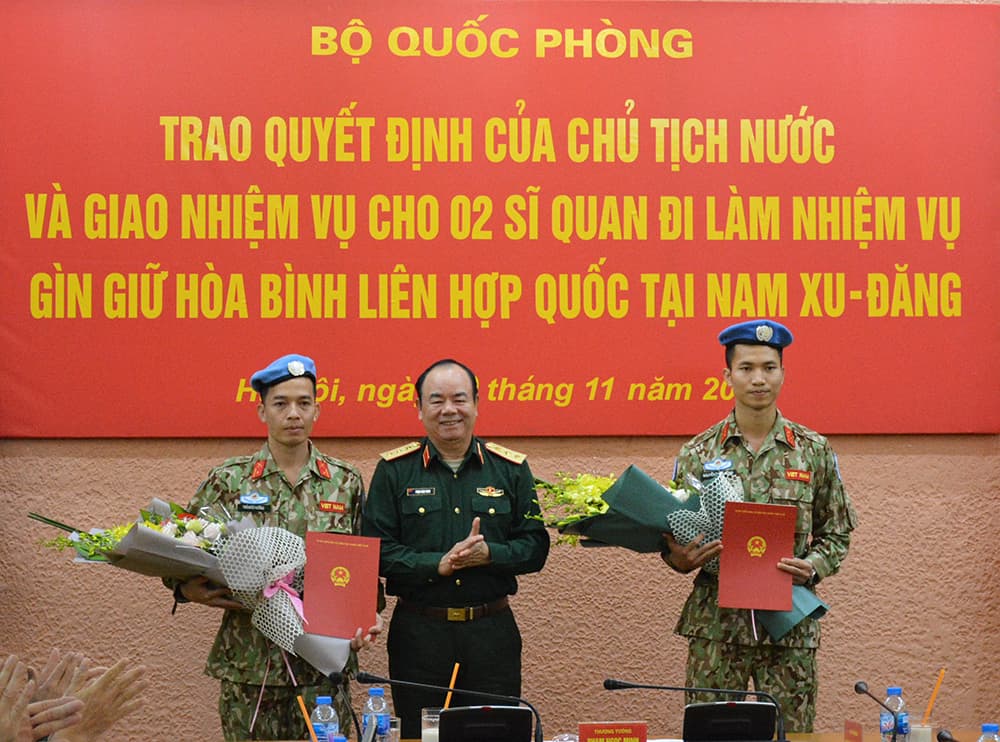 Việt Nam cử thêm hai sĩ quan làm nhiệm vụ Gìn giữ hòa bình tại Nam Sudan