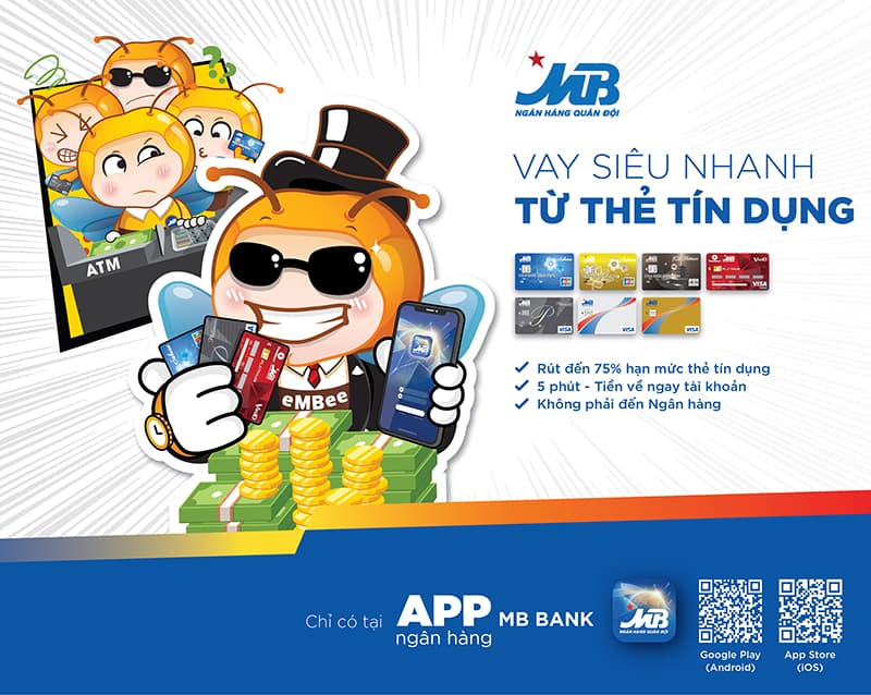 Vay online siêu nhanh từ thẻ tín dụng - tiện ích mới của App ngân hàng MBBank