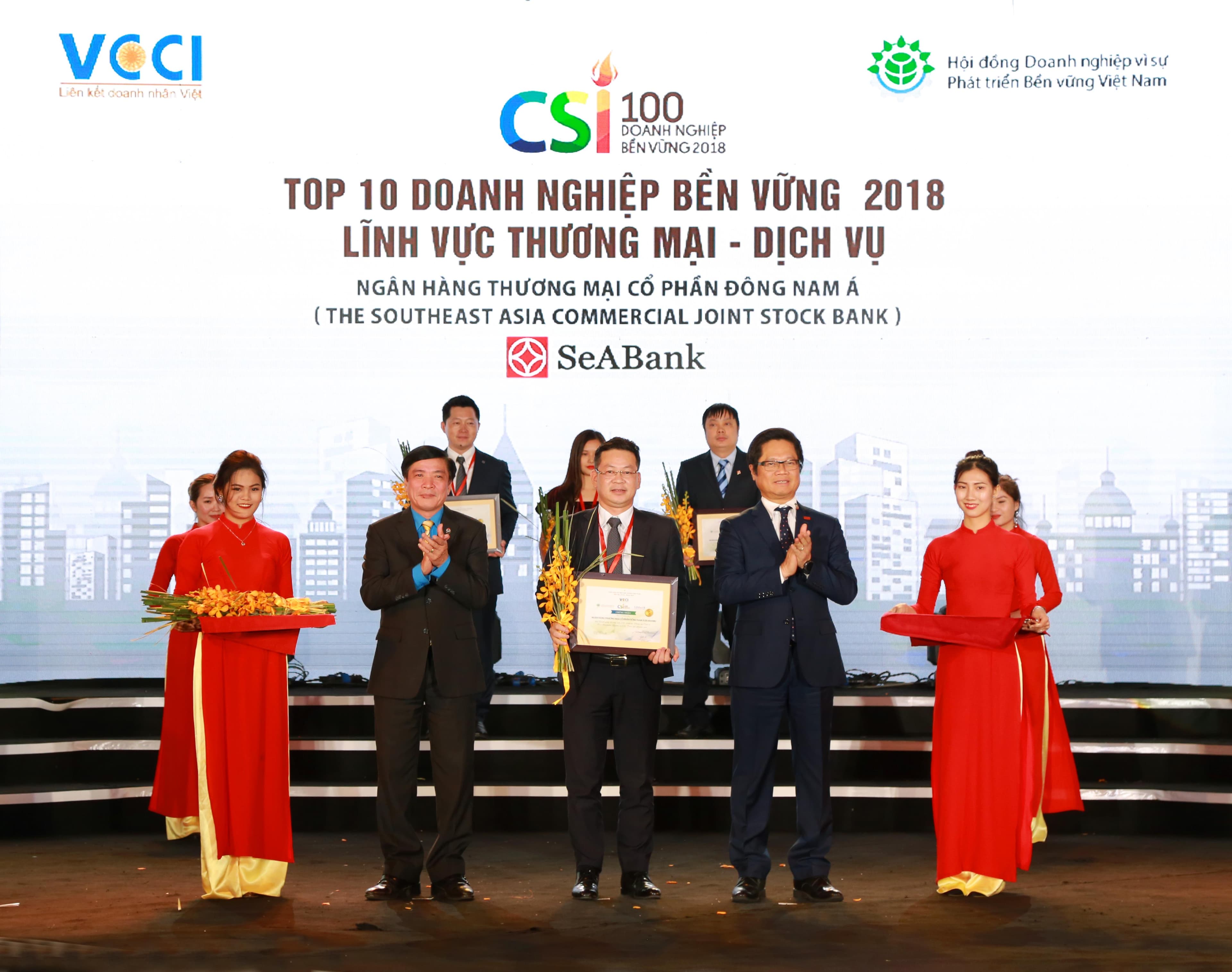 SeABank nằm trong Top 10 doanh nghiệp bền vững Việt Nam