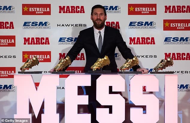 Messi đoạt danh hiệu Chiếc giày vàng châu Âu