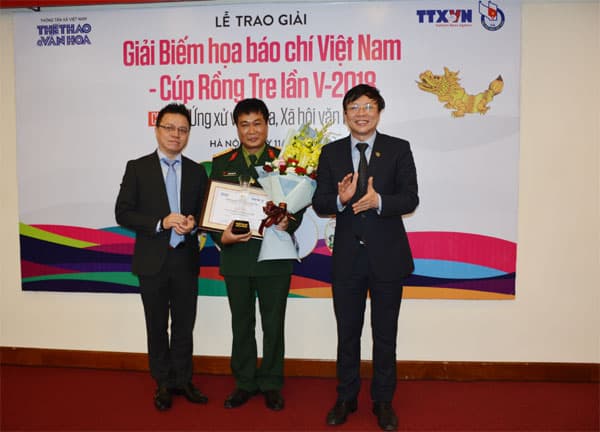 Họa sĩ Báo Quân đội nhân dân đoạt giải Nhì tranh biếm họa báo chí Việt Nam