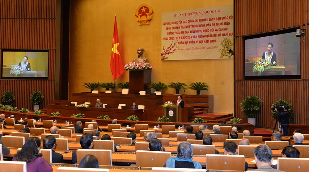 Ủy ban Thường vụ Quốc hội tổ chức gặp mặt, chúc Tết cán bộ hưu trí