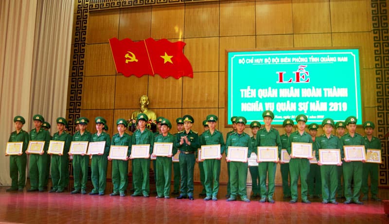 Bộ đội Biên phòng Quảng Nam tiễn quân nhân hoàn thành nghĩa vụ quân sự