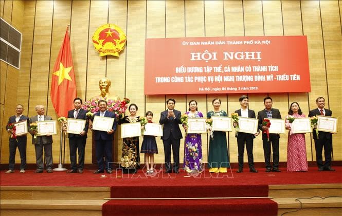 Hà Nội biểu dương tập thể, cá nhân có thành tích trong công tác phục vụ Hội nghị Thượng đỉnh Hoa Kỳ - Triều Tiên lần hai