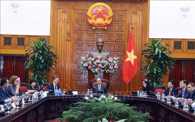 Thủ tướng Nguyễn Xuân Phúc tiếp Đoàn doanh nghiệp Hoa Kỳ