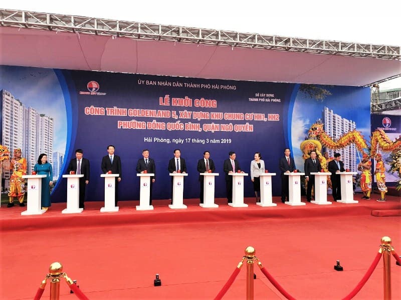 Hải Phòng khởi công Công trình Goldenland 5, xây dựng chung cư HH1, HH2