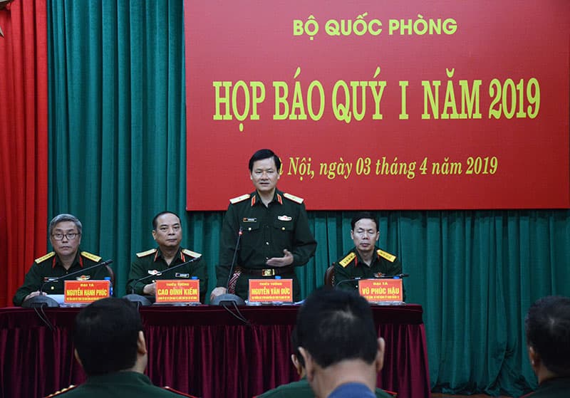 Bộ Quốc phòng tổ chức họp báo Quý I năm 2019
