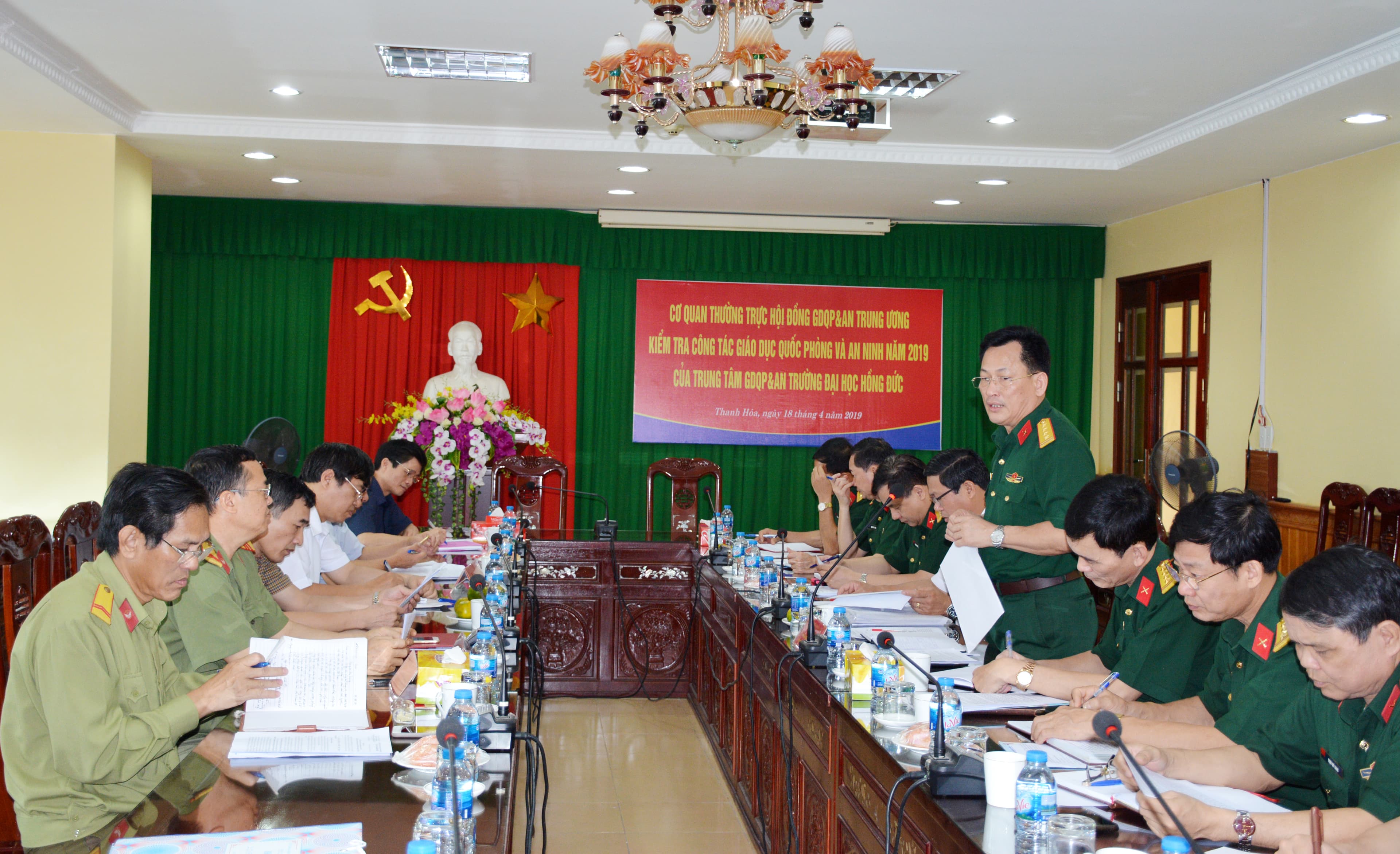 Cơ quan Thường trực Hội đồng Giáo dục Quốc phòng và an ninh Trung ương kiểm tra Trường Đại học Hồng Đức
