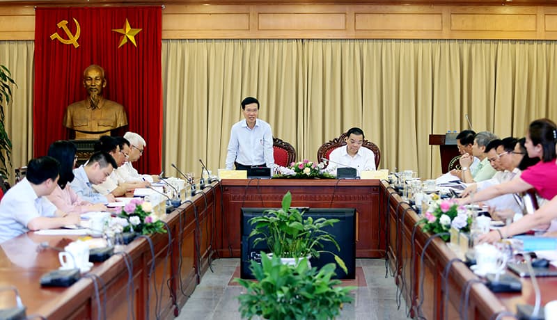 Tiểu ban Văn kiện Đại hội XIII của Đảng làm việc với Ban cán sự đảng Bộ Khoa học và Công nghệ