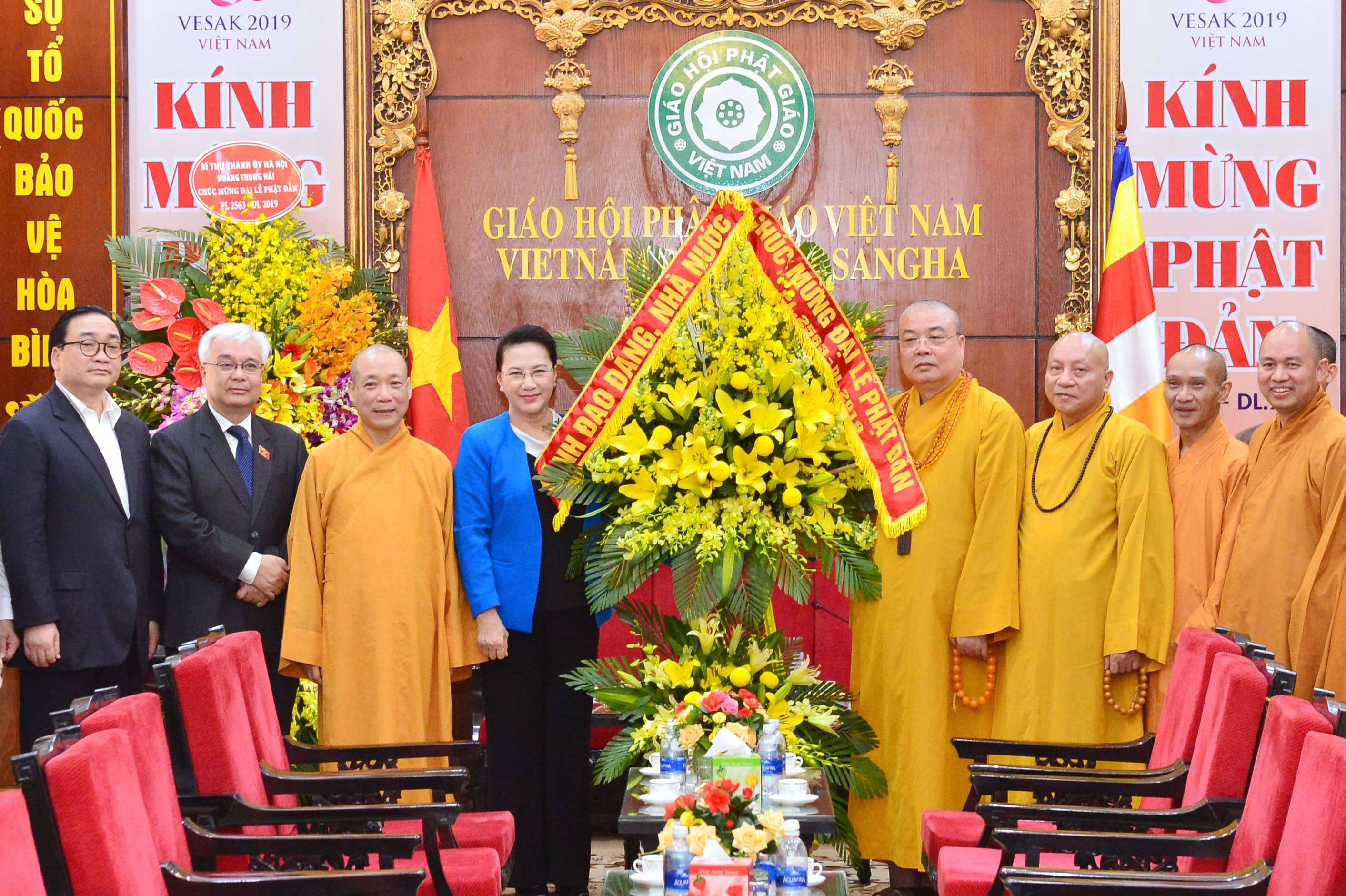 Chủ tịch Quốc hội chúc mừng Hội đồng Trị sự Trung ương Giáo hội Phật giáo Việt Nam