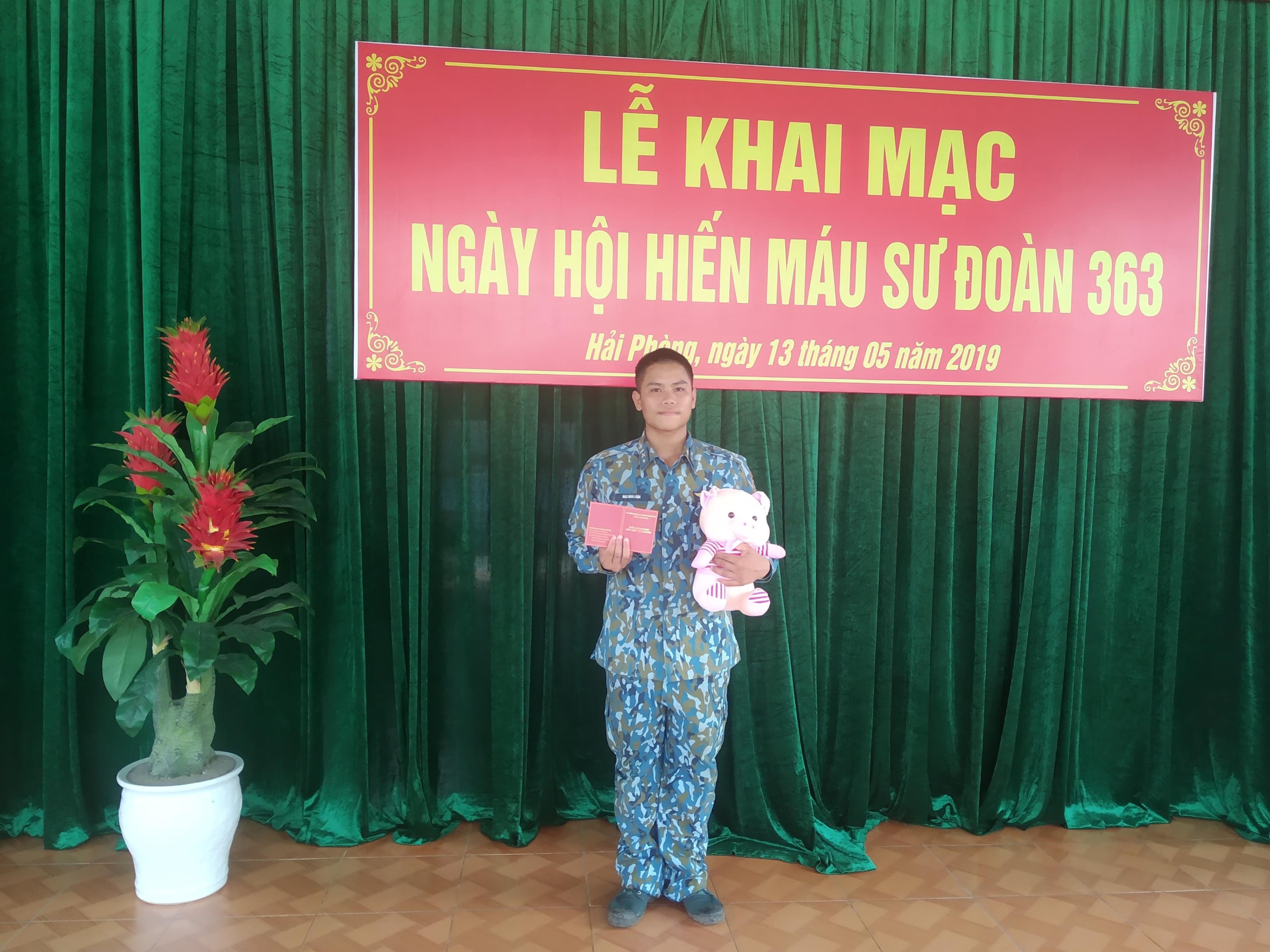 Chiến sĩ mới 4 lần hiến máu