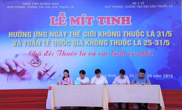Tỉnh Quảng Ninh hưởng ứng ngày thế giới không thuốc lá và tuần lễ quốc gia không thuốc lá